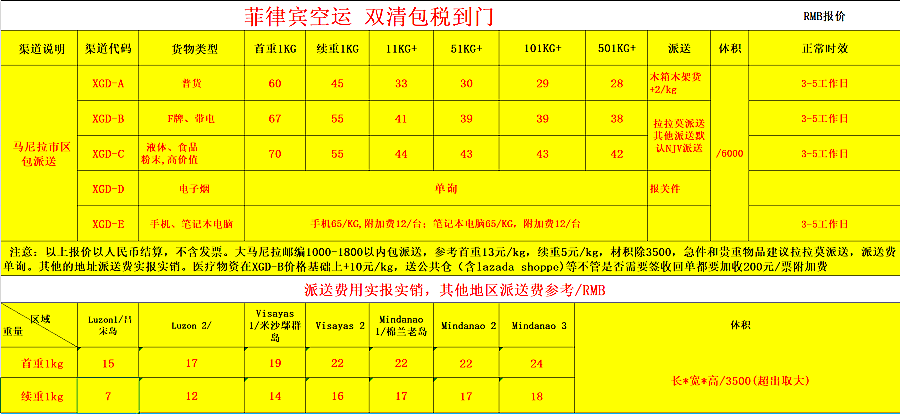 菲律宾空派价格表.png