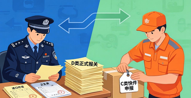我的货物应该正式报关(D类)还是快件申报(C类)?