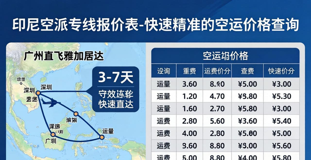 印尼专线物流_印尼空运价格表_