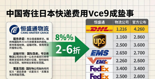 _日本的快递费_寄日本快递收费标准