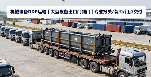 机械设备DDP运输 | 大型设备出口门到门 | 专业报关/装卸/门点交付